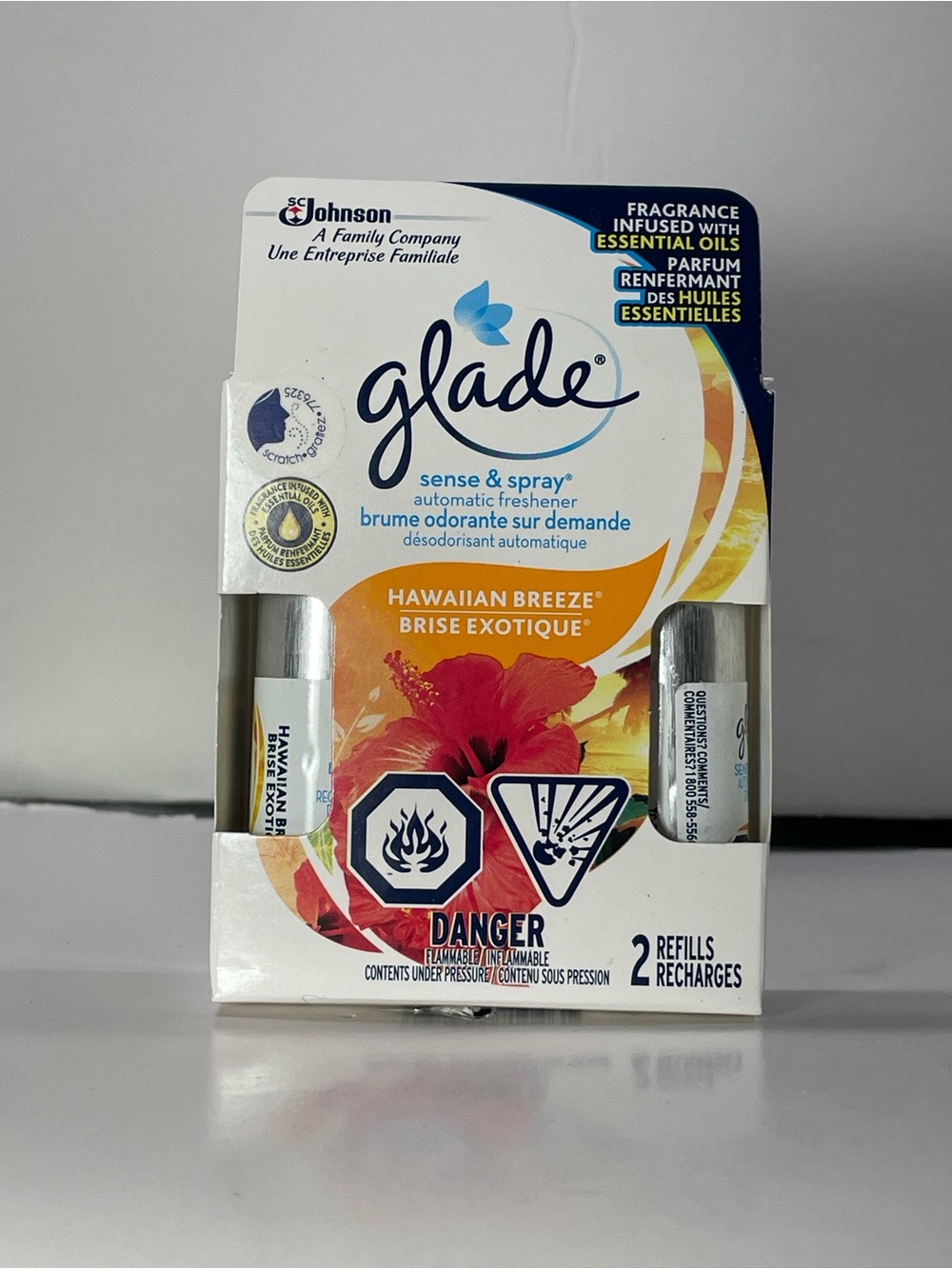 Glade Sense and Spray Hawaiian Breeze  Concentrated Refill 2 Pack 0.86 oz 24.4g